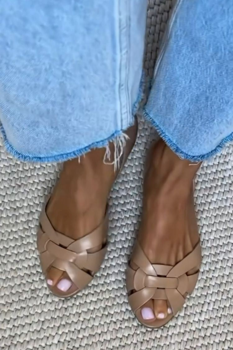 Serafina™ | Natural Braided Sandals
