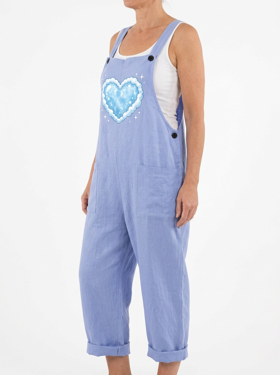 Comfortable Printed Overalls