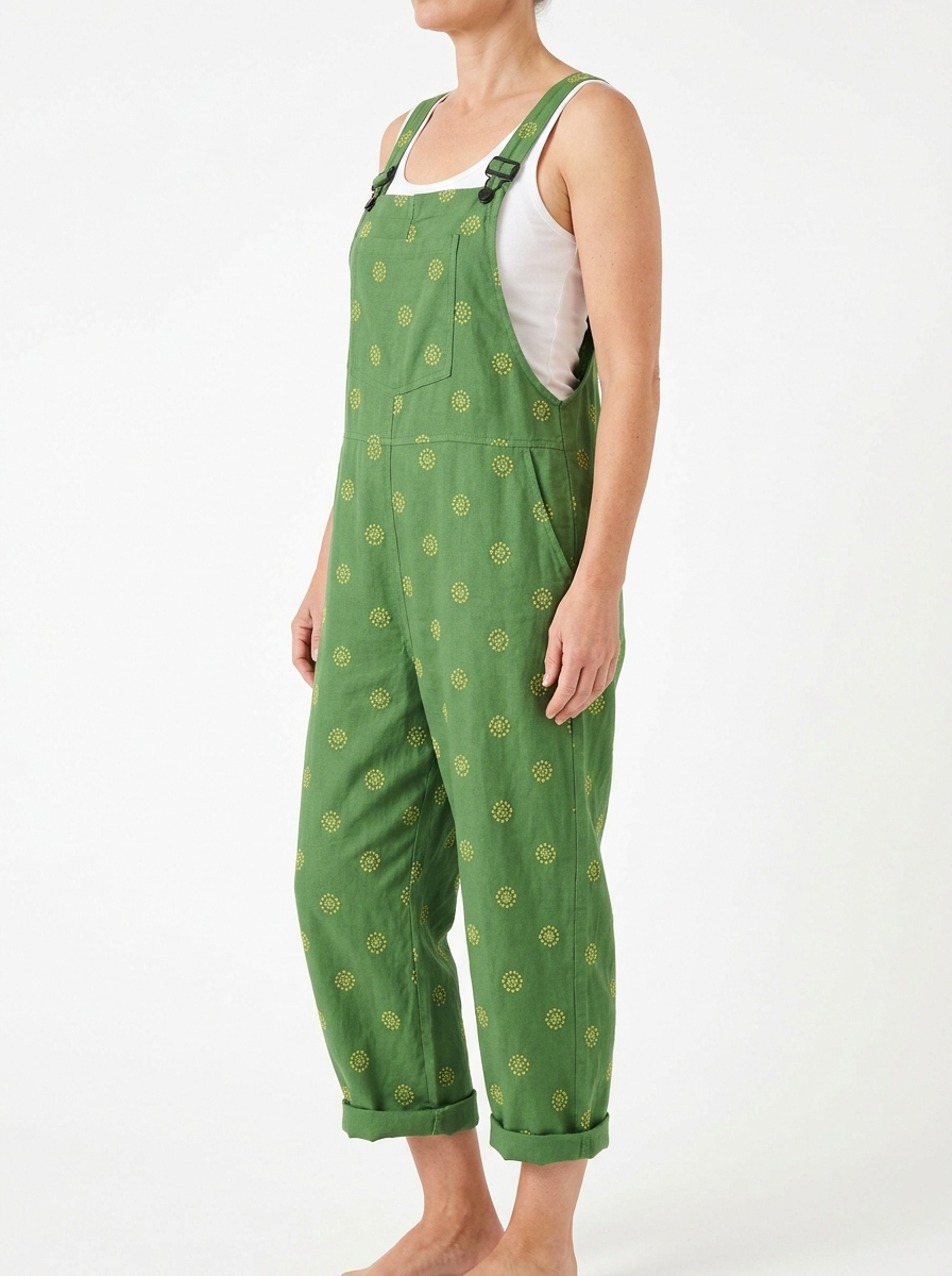 Comfortable Printed Overalls