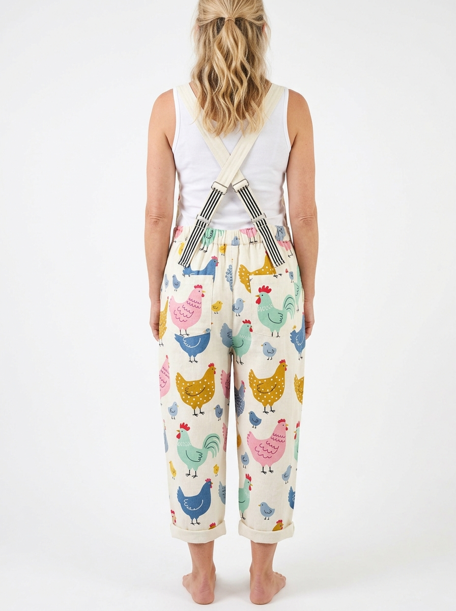 Comfortable Printed Overalls