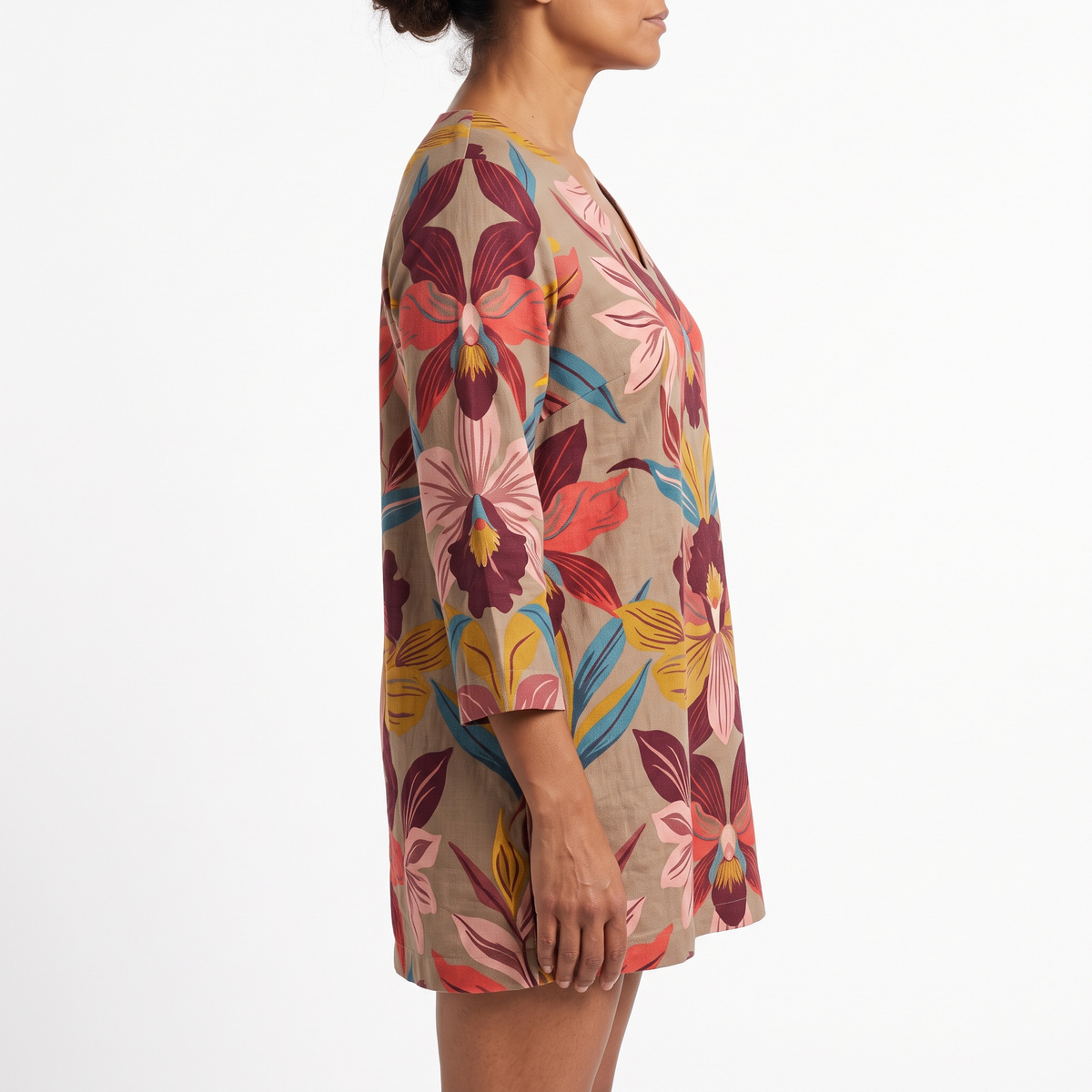 Sarah | Long Blouse with V-Neck