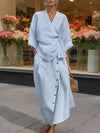 Women's Casual Solid-Color Loose Two-Piece Dress Set