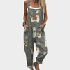 Comfortable Printed Overalls