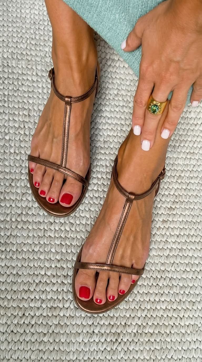 Bianca™ | Gold Summer Sandals