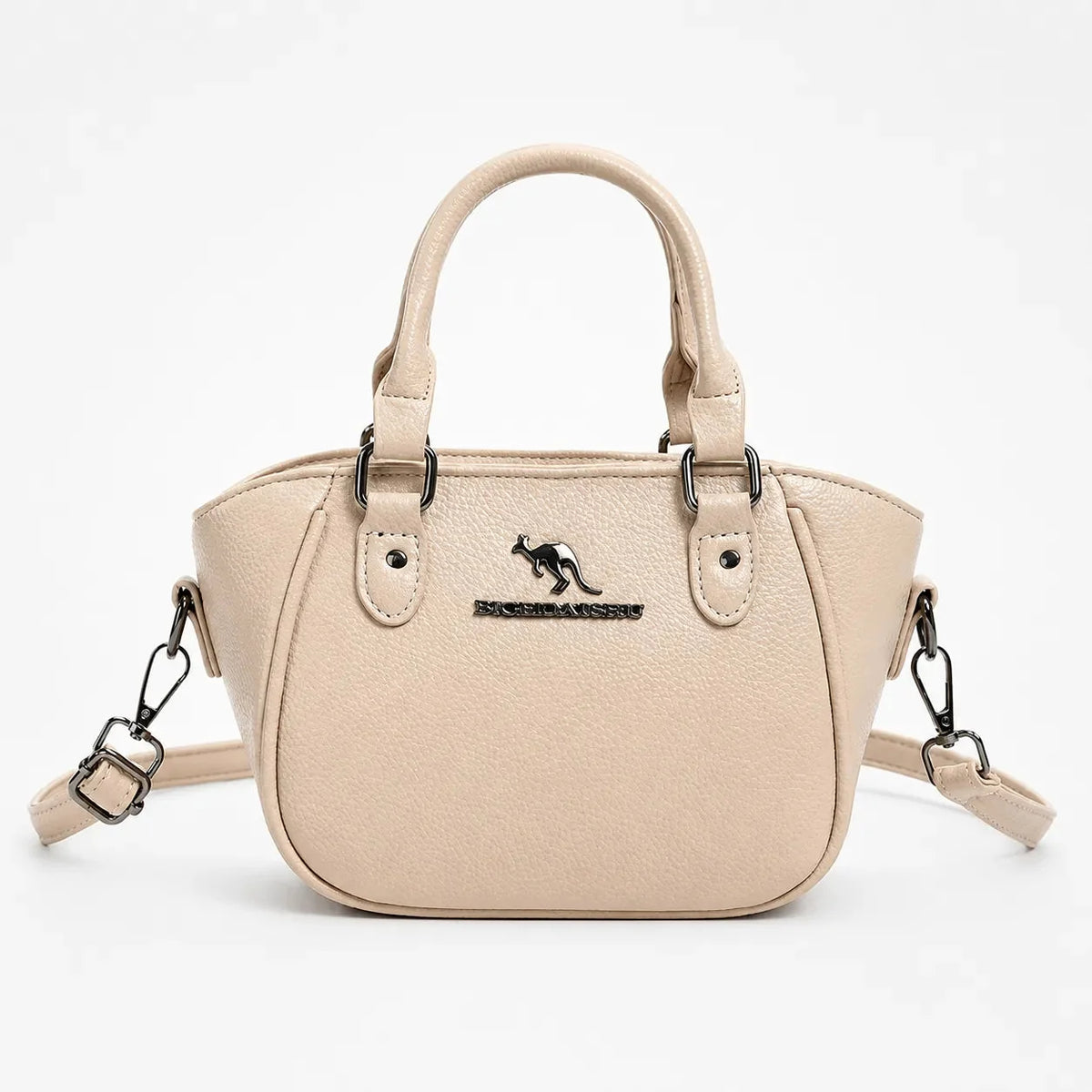 Marlowe – Structured Boston Handbag with Convertible Crossbody Strap, Polished Hardware