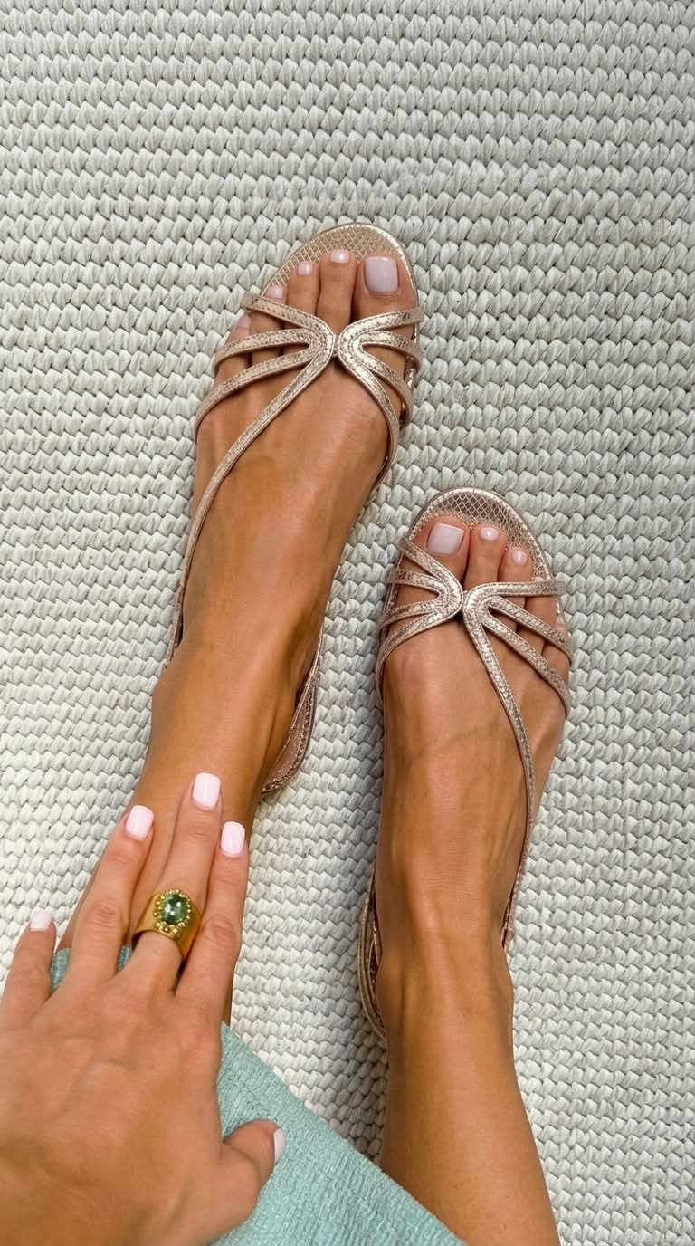 Camille™ | Gold Sandals, Summer Elegance