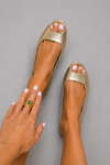 Adelina™ | Comfortable and Chic Gold Sandals