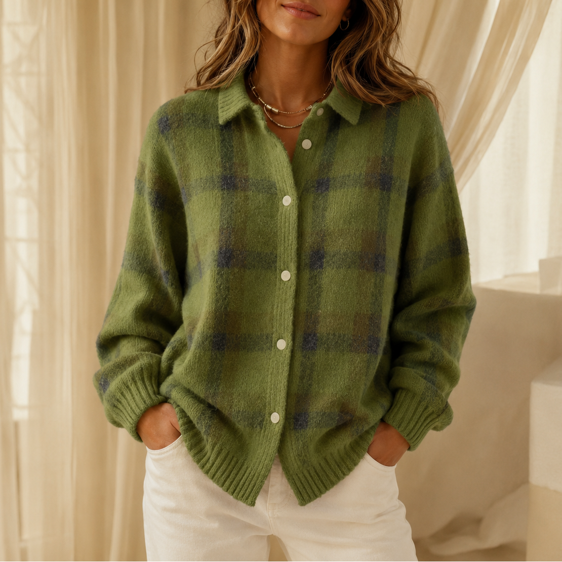Collarhold – Oversized Cardigan With A Collar That Holds Its Shape