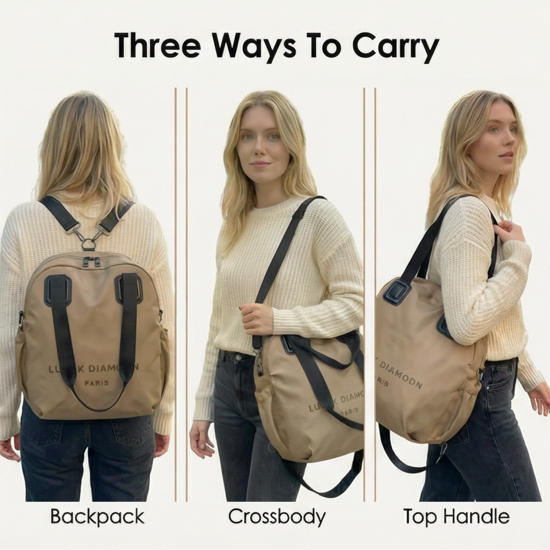 Carryvé 3 in 1 Convertible Nylon Backpack