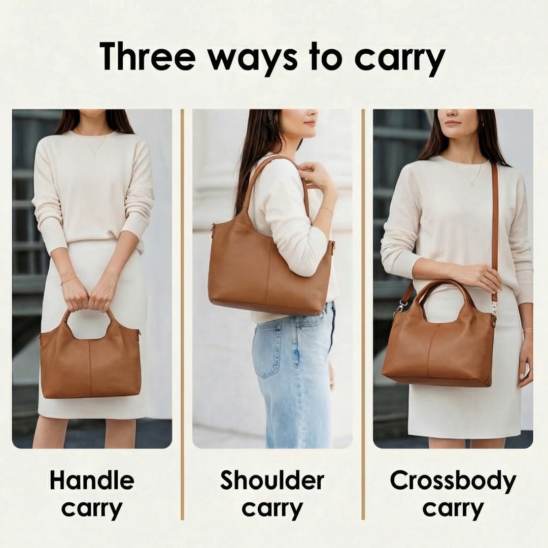 Carrina Soft Leather Everyday Hobo Bag