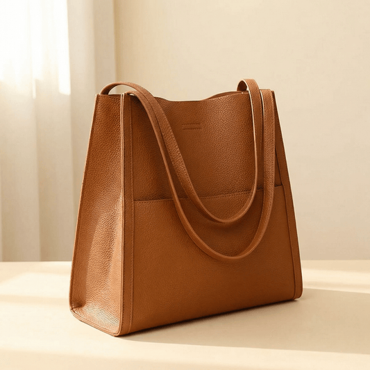 Solenne – Soft Leather Shoulder Tote