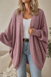 Wearbella – Batwing Sleeve Open-Front Knit Cardigan