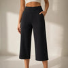 Velessa – High Waisted Wide Leg Cropped Pants with Pockets