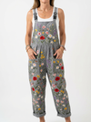 Comfortable Printed Overalls
