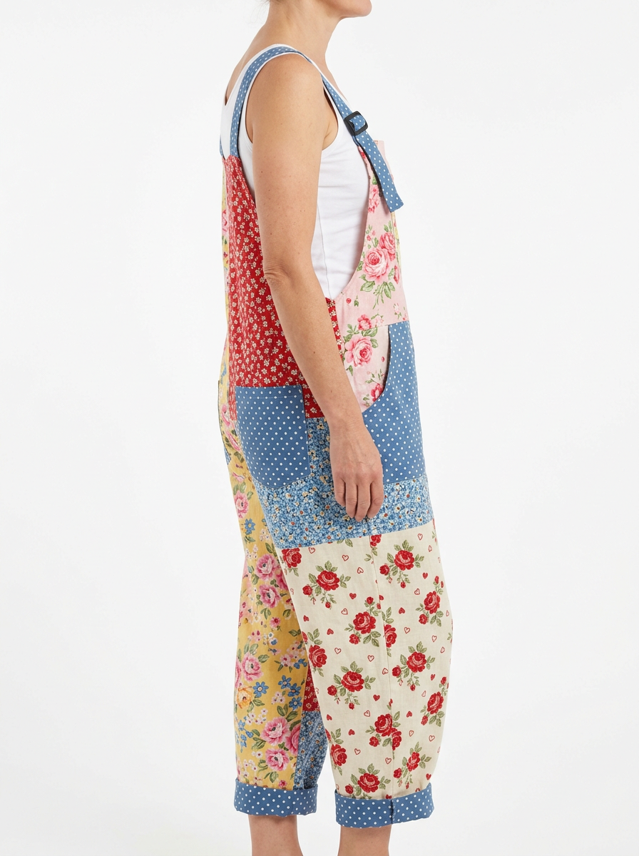 Comfortable Printed Overalls