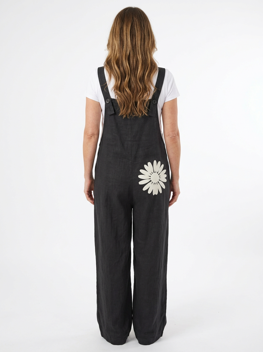 Comfortable Printed Overalls