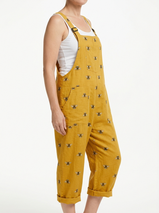 Comfortable Printed Overalls