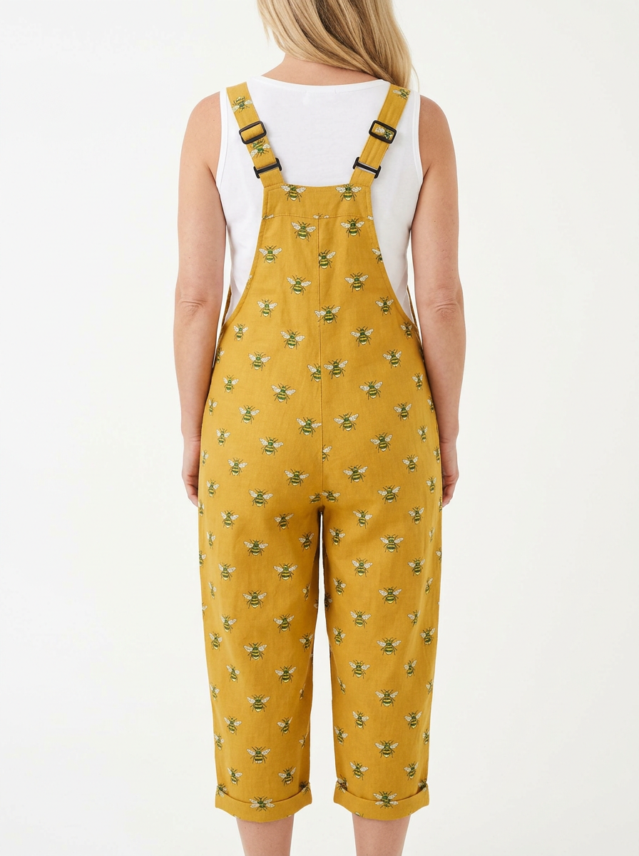 Comfortable Printed Overalls