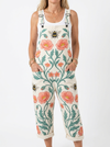 Comfortable Printed Overalls