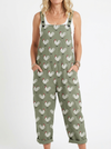 Comfortable Printed Overalls