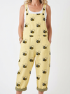 Comfortable Printed Overalls