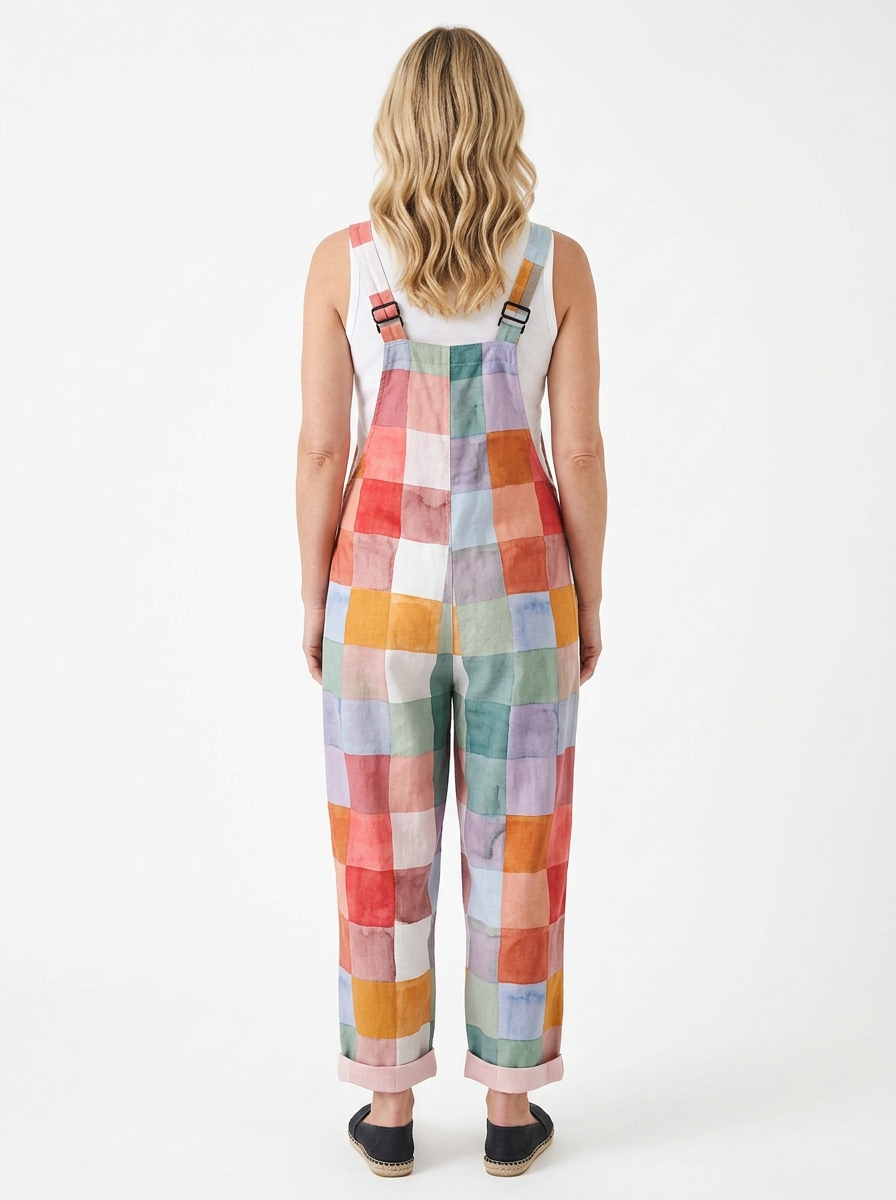 Comfortable Printed Overalls