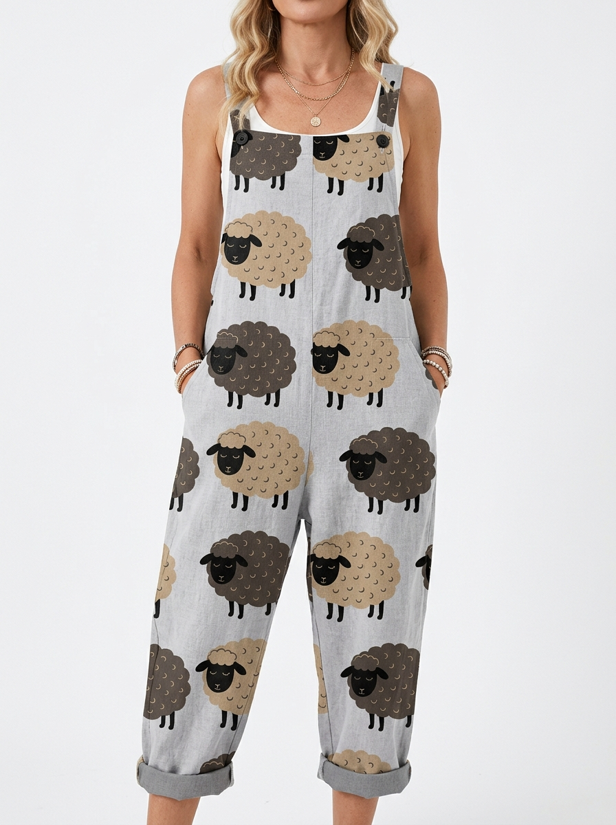 Comfortable Printed Overall