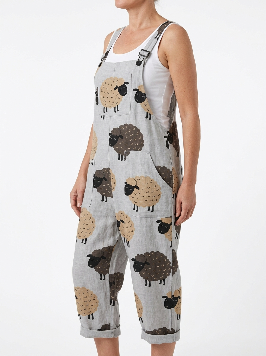 Comfortable Printed Overall
