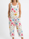 Comfortable Printed Overalls