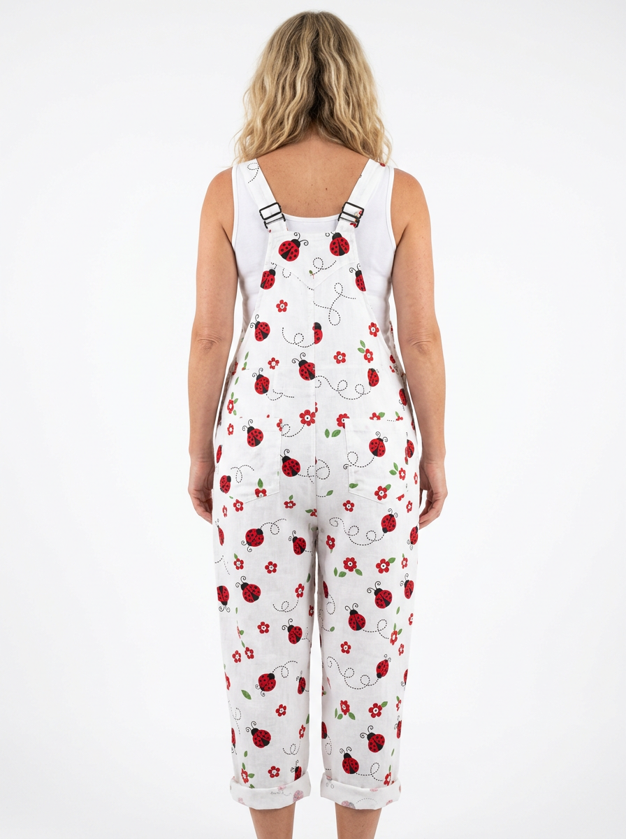 Comfortable Printed Overalls
