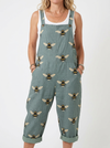Comfortable Printed Overalls