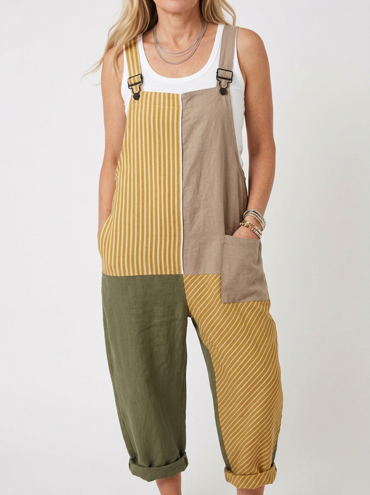 Comfortable Printed Overalls