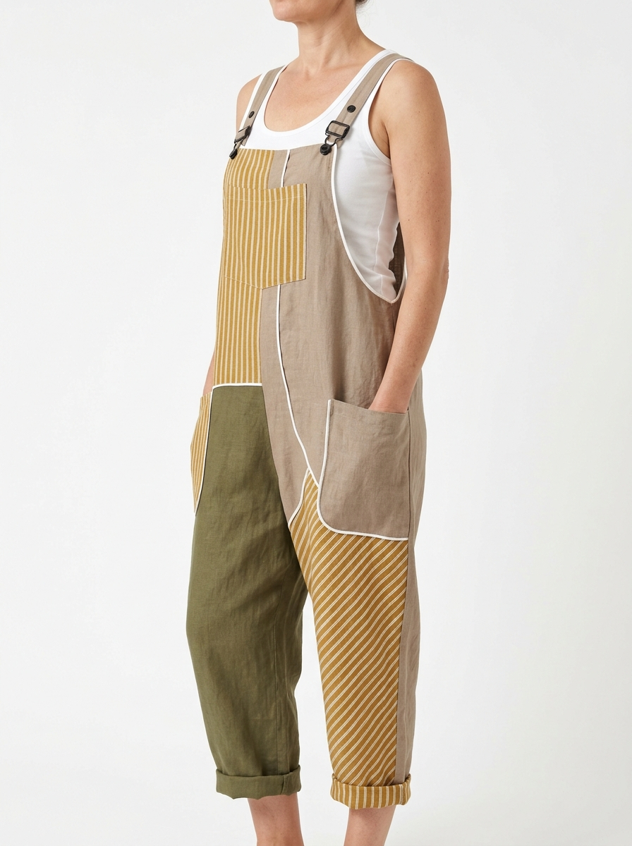 Comfortable Printed Overalls