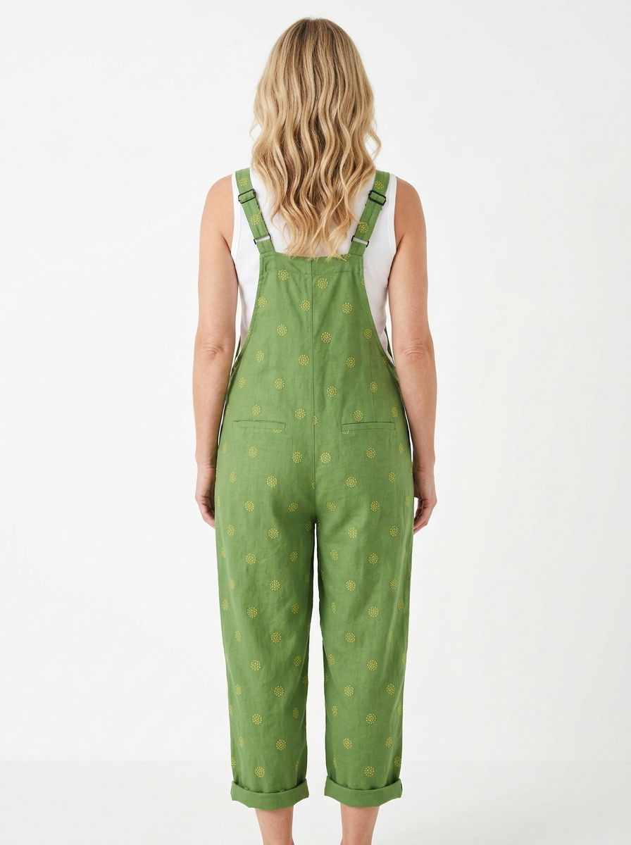 Comfortable Printed Overalls