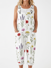 Comfortable Printed Overalls