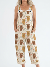 Comfortable Printed Overalls