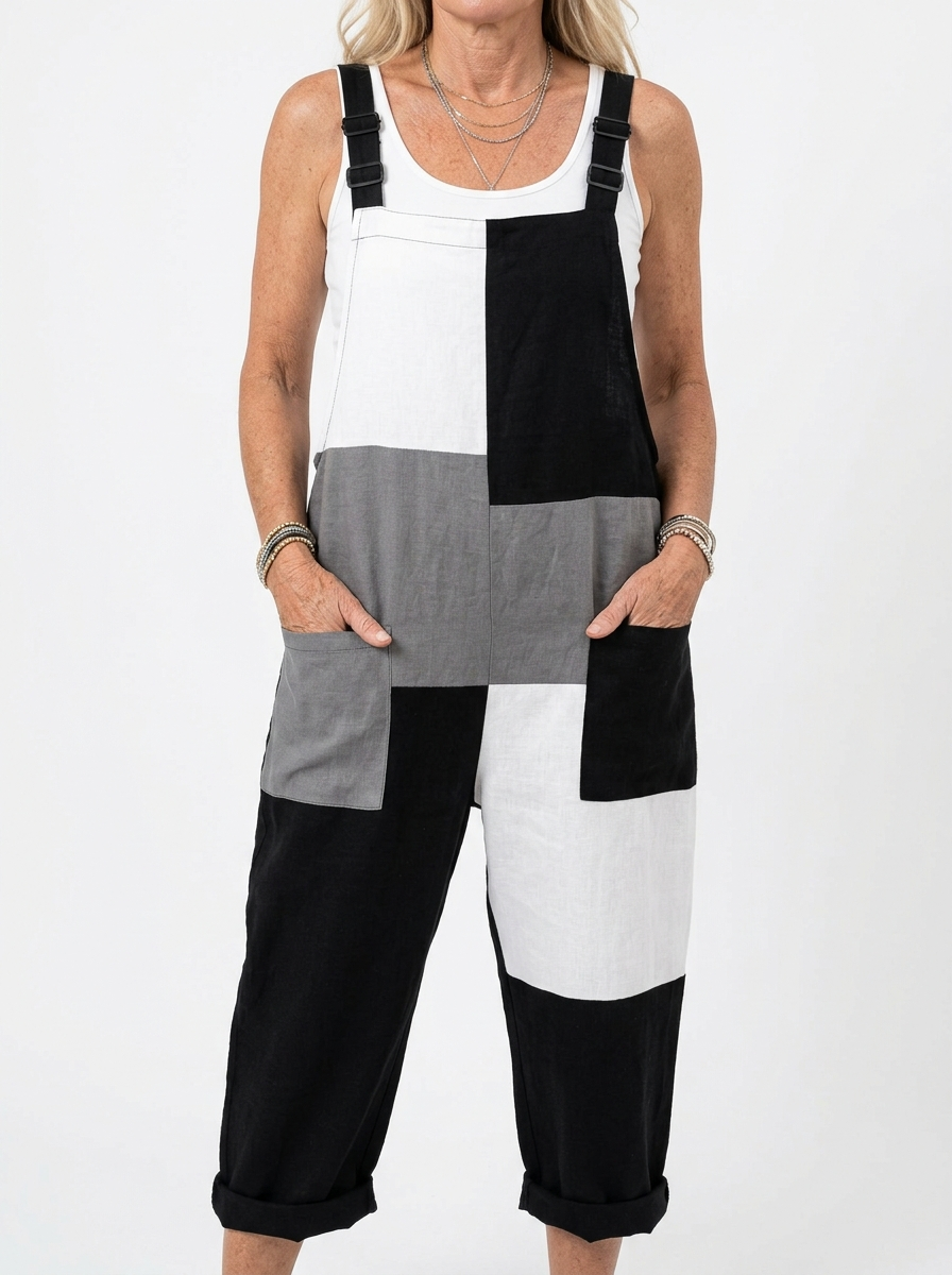 Comfortable Printed Overalls