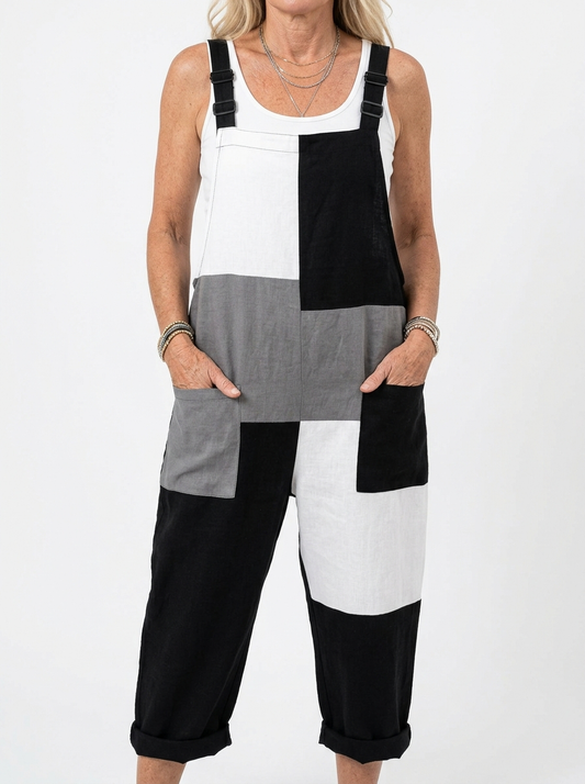 Comfortable Printed Overalls