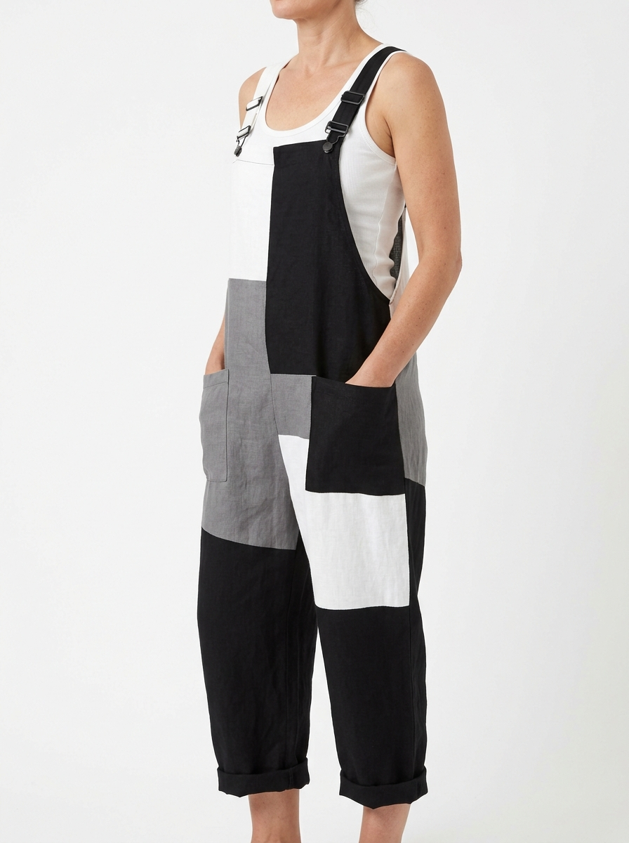 Comfortable Printed Overalls