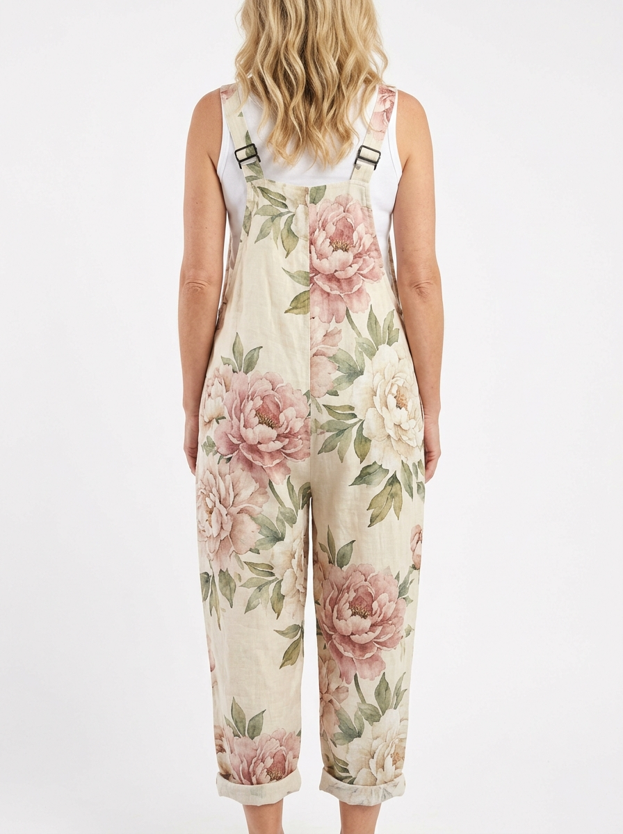 Comfortable Printed Overalls