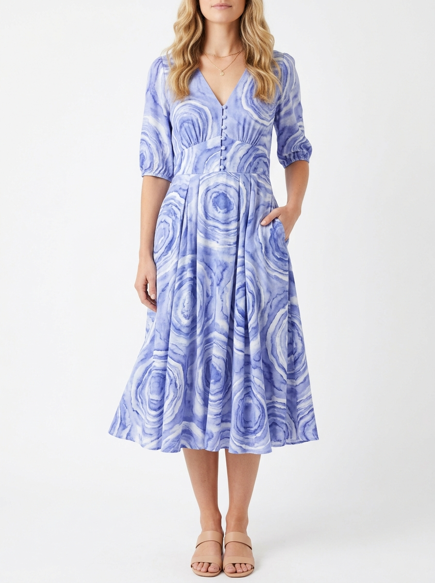 Evelyn | Graceful Midi Dress With Pockets
