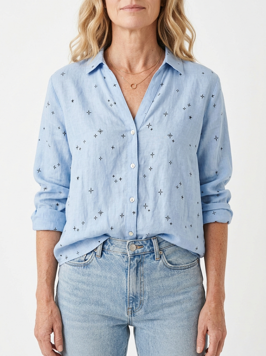 QUINN | Classic Printed Blouse