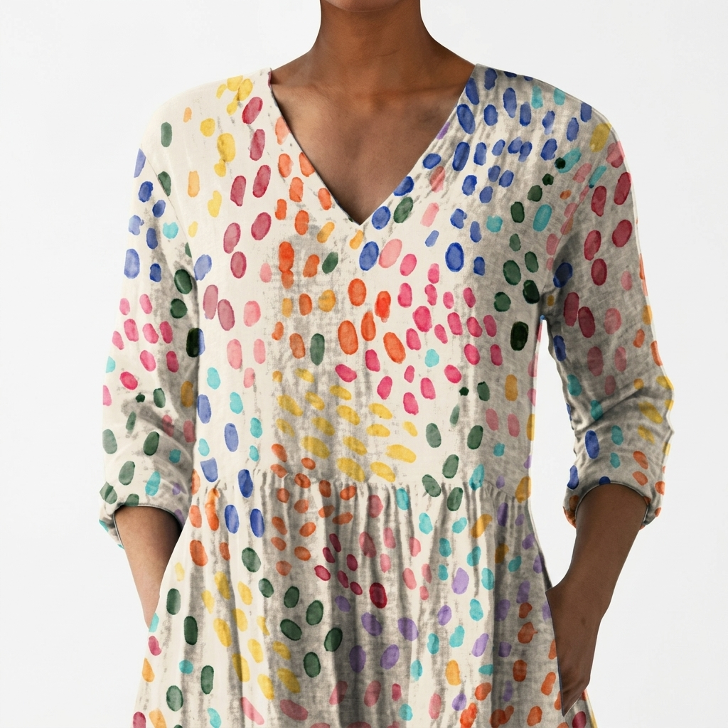 Pauline | Long Blouse with V-Neck