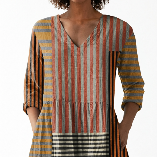 Cordelia | Long Blouse with V-Neck