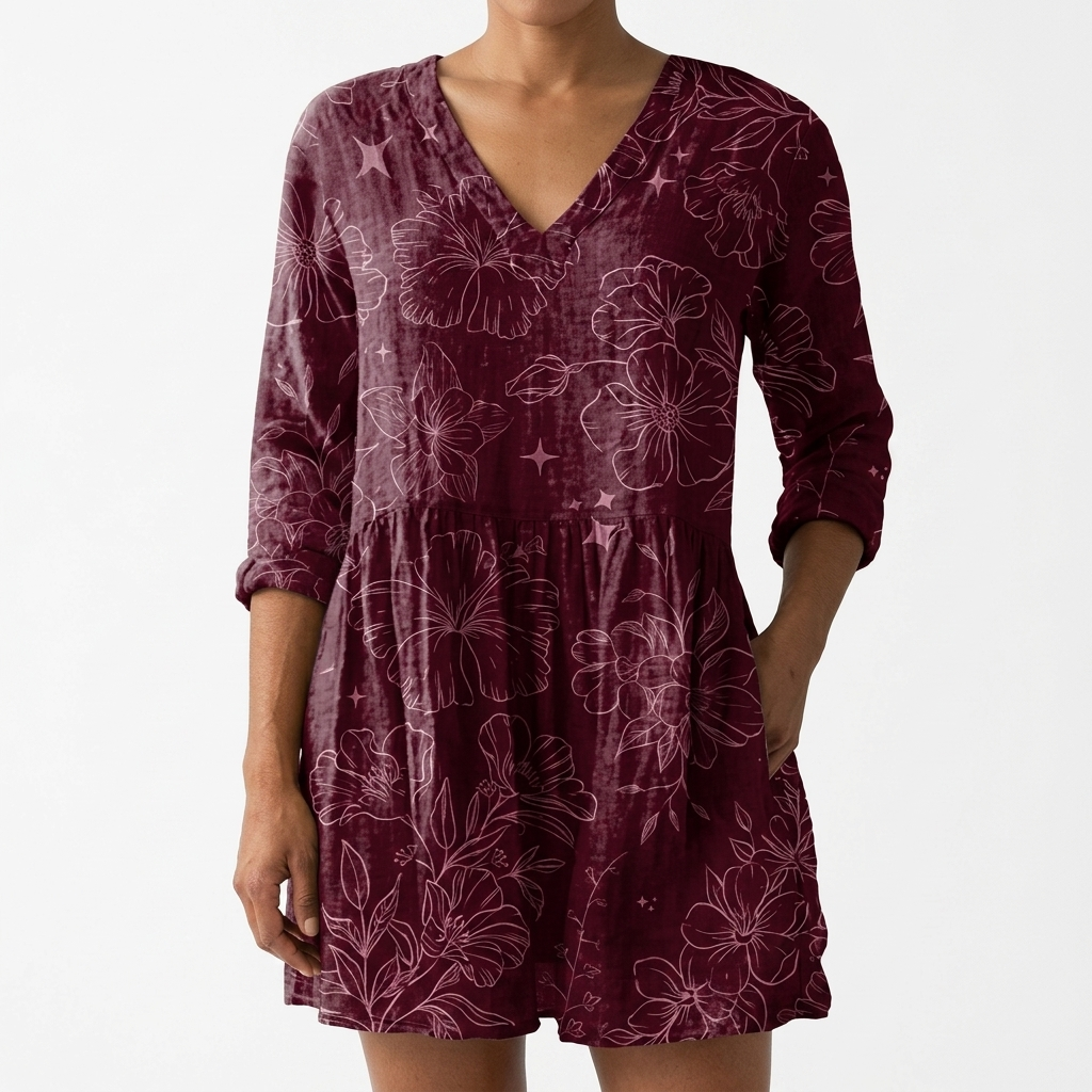 Florence | Long Blouse with V-Neck