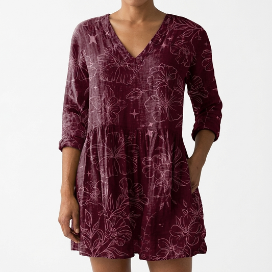 Florence | Long Blouse with V-Neck