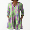 Oceane | Long Blouse with V-Neck