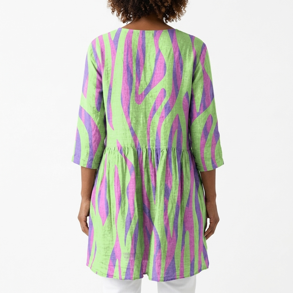 Oceane | Long Blouse with V-Neck