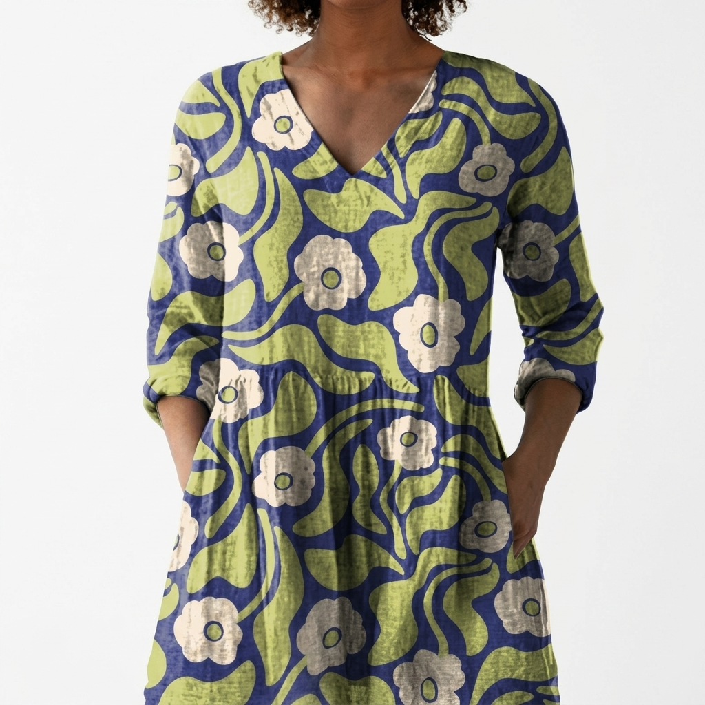 Elodie | Long Blouse with V-Neck