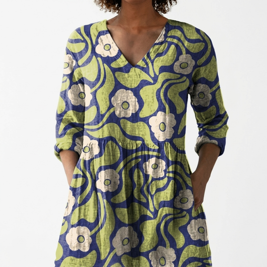 Elodie | Long Blouse with V-Neck